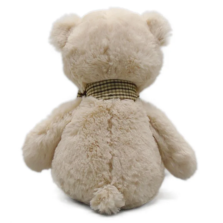 Cute Design Ivory Color Plush Teddy Bear with Bowtie
