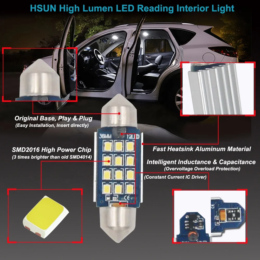 
High Power low price c5w Festoon C5W T10 LED For Auto Car Dome Luggage Mirror Sun Visor Light Lamp Bulb 