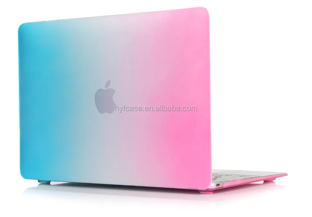 Colorful mixed colors matte thin PC shell for Macbook air rainbow Protective computer case