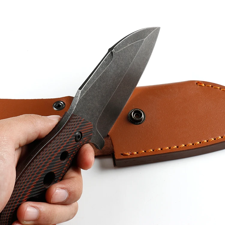 
9CR18MOV stainless steel fixed blade knife hunting survival knife with G10 handle 