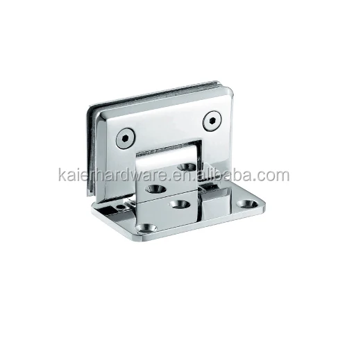 Bevel 90 degree wall mounted shower door hinge with offset fixing plate