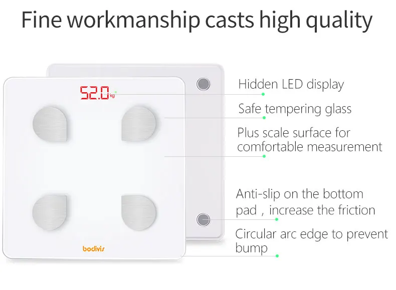 
Tongfang Smart weight gurus bluetooth black balance scale anti mobile phone apps detector 