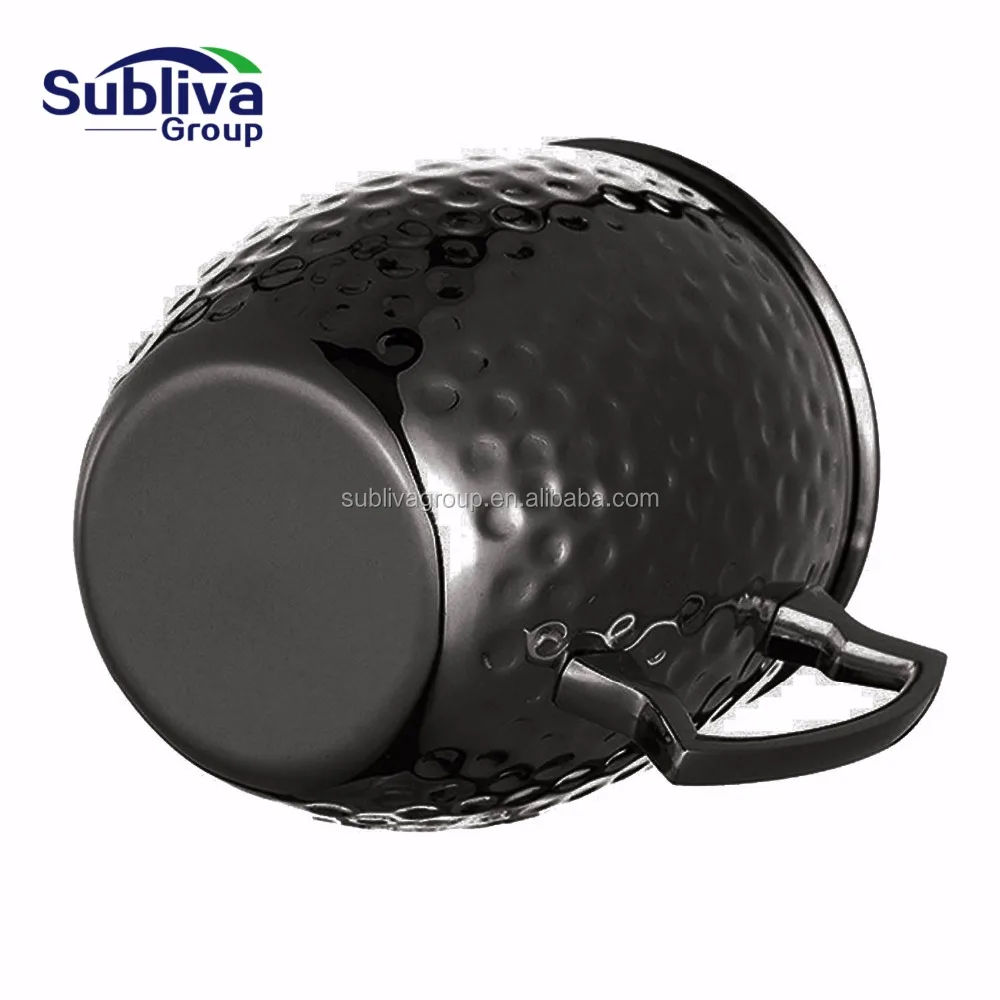 Moscow Mule Mug 550ml Black Gunmetal Plated Wholesale Stainless steel 304 Curved Hammered Beer Cocktail Cup Moscow Mule Mug