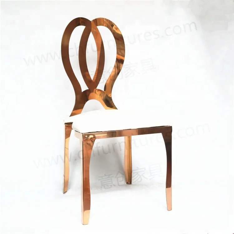 Популярные свадебные стулья из розового золота infinity