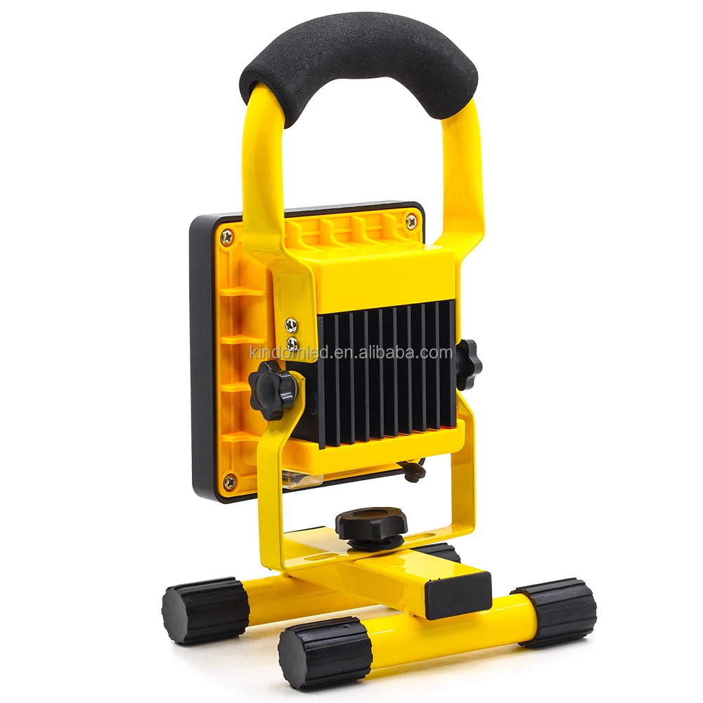 Aluminum portable outdoor led torch light   Battery 6000K 10W rechargeable led work light