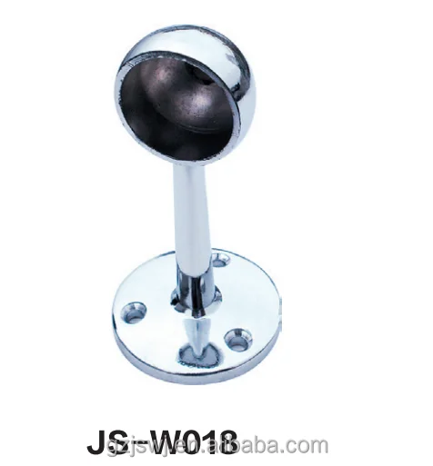 Zinc Alloy Single /Double Wardrobe tube holder tube supports