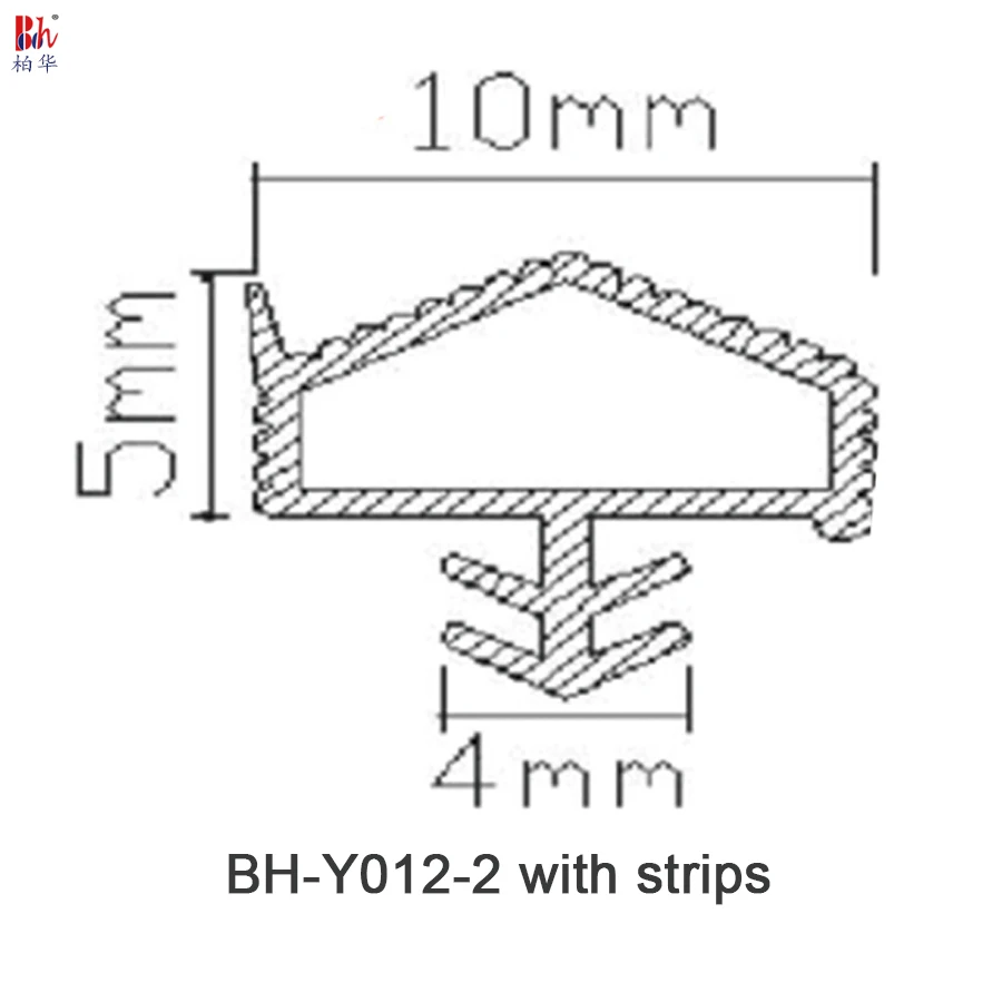 Extrusion PVC Rubber Sealing Strips Striped Y012 10x5x4mm Wooden Door Window Frame Groove Sealed TPE Silicone Weatherstrip Tube