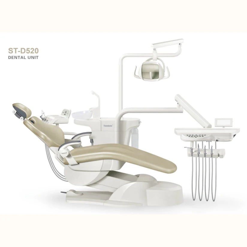 new ST-D520 Down Mounted portable Dental Chair Unit foshan Suntem  with led light