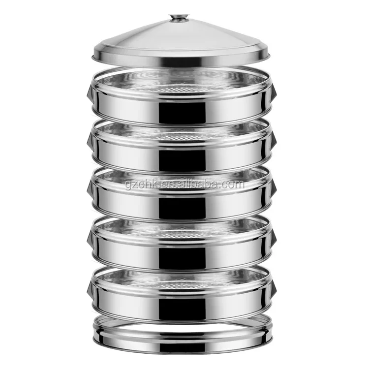 470mm 5 layer dim sum steamer / food steaming basket for restaurant
