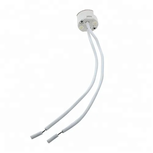 MR16 G4 GU5.3 Bi-Pin Socket,Wire LED Halogen Lamp Ceramic Wire Connector Base Socket Adapter Base