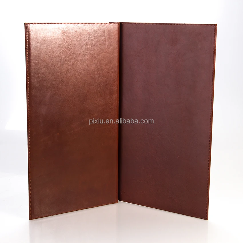 Factory custom high quality leather Menu This hotel Cash Register Bill This restaurant leather menu cover