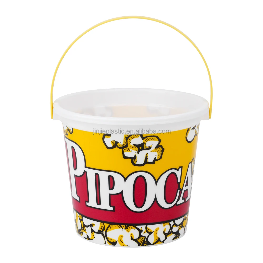 
China Supplier, 44oz Cinema Food Grade, Plastic Popcorn Bucket Printed 
