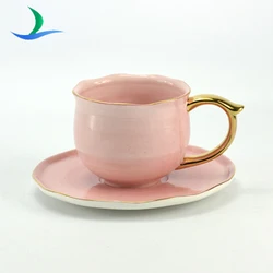New royal elegant hand painted ceramic coffee cup tea cup with saucer