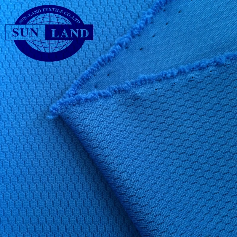 fashion sportswear training suit clothing 100% polyester 3D knitted wicking breathable honeycomb mesh fabric