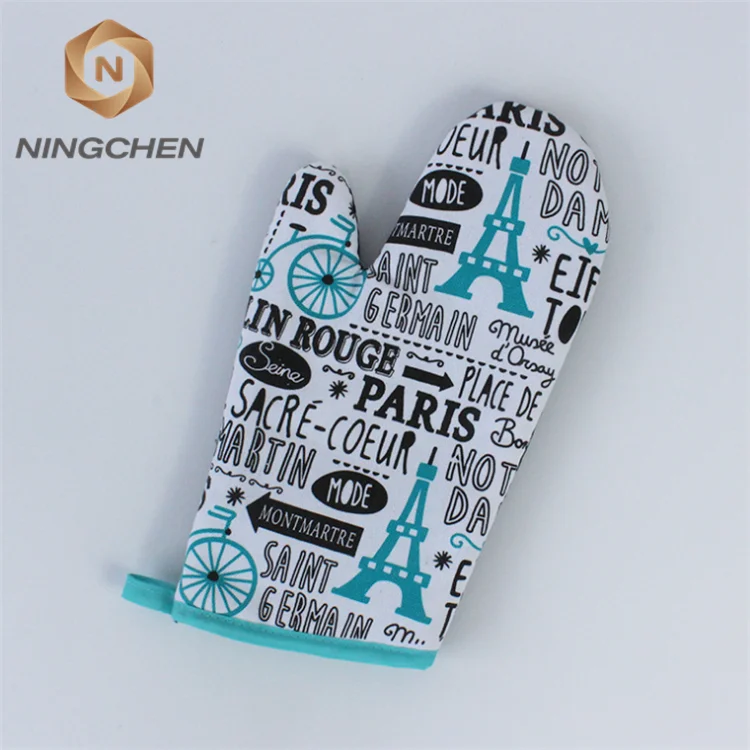 100% cotton non-slip kitchen oven cloth potholder set oven gloves