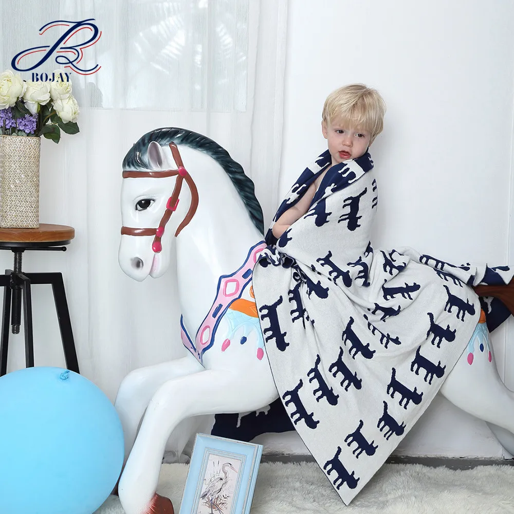 
Autumn Winter 100% Cotton Knitted Throw Heavy Baby Blanket For Children Nice Gift Soft Feeling 