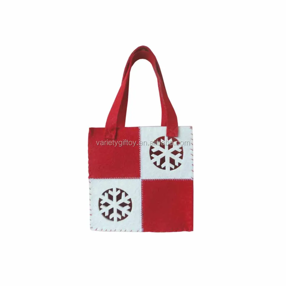 Felt Christmas santa candy bag felt tote candy bag gift bag for Christmas decoration