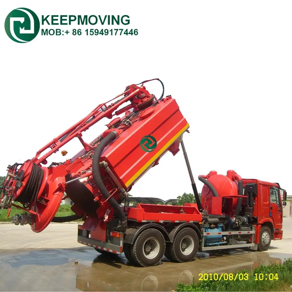6x4 8CBM Combined Vacuum sewage suction truck for sludge suction