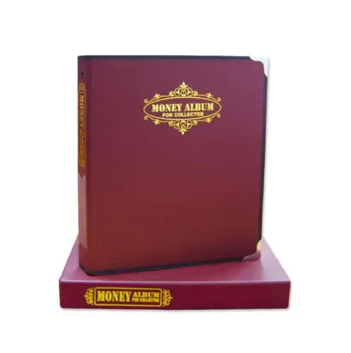 Оригинальная коллекция из ПЭТ кожи, чехлы для банкнот с 10 прозрачными страницами