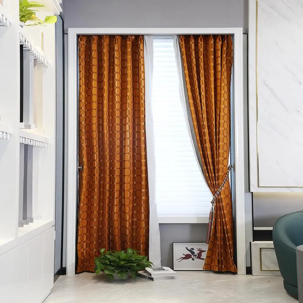 High Quality Blackout Linen Window Curtain Fabric Indoor Hotel Sunscreen Oriental Manual Fabric Hotel Brand Curtains