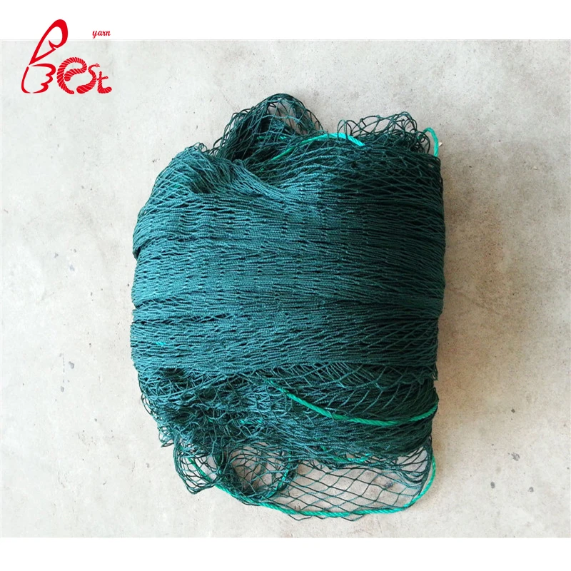 Hot sale customized size green pe knotted net container net cargo net