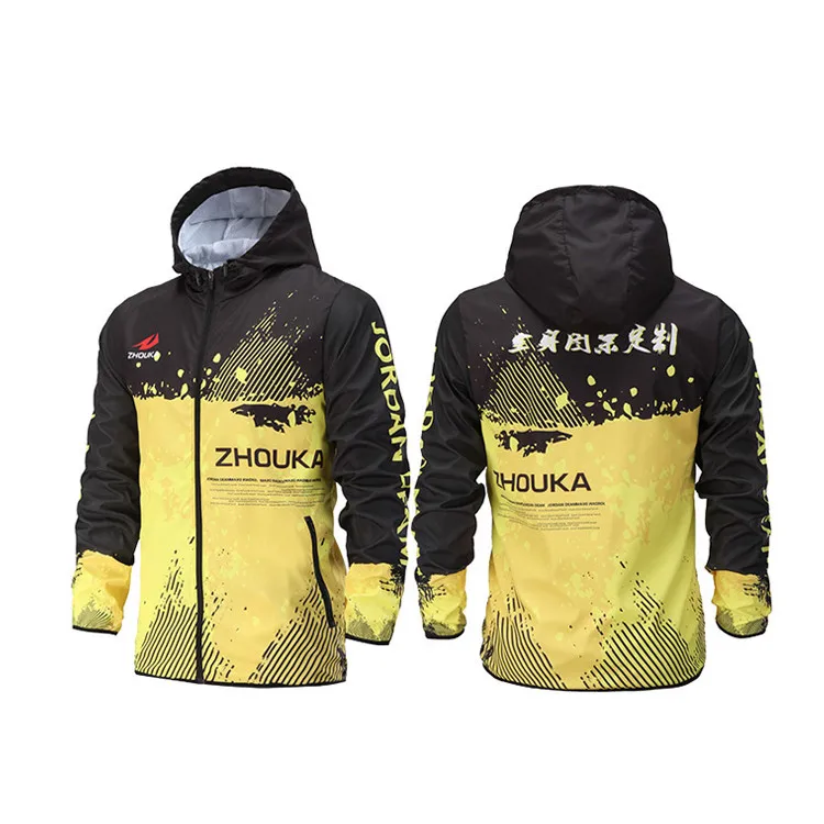 Unique Design High End  Breathable Printing Clothes  Mens Winter Windbreaker Jacket