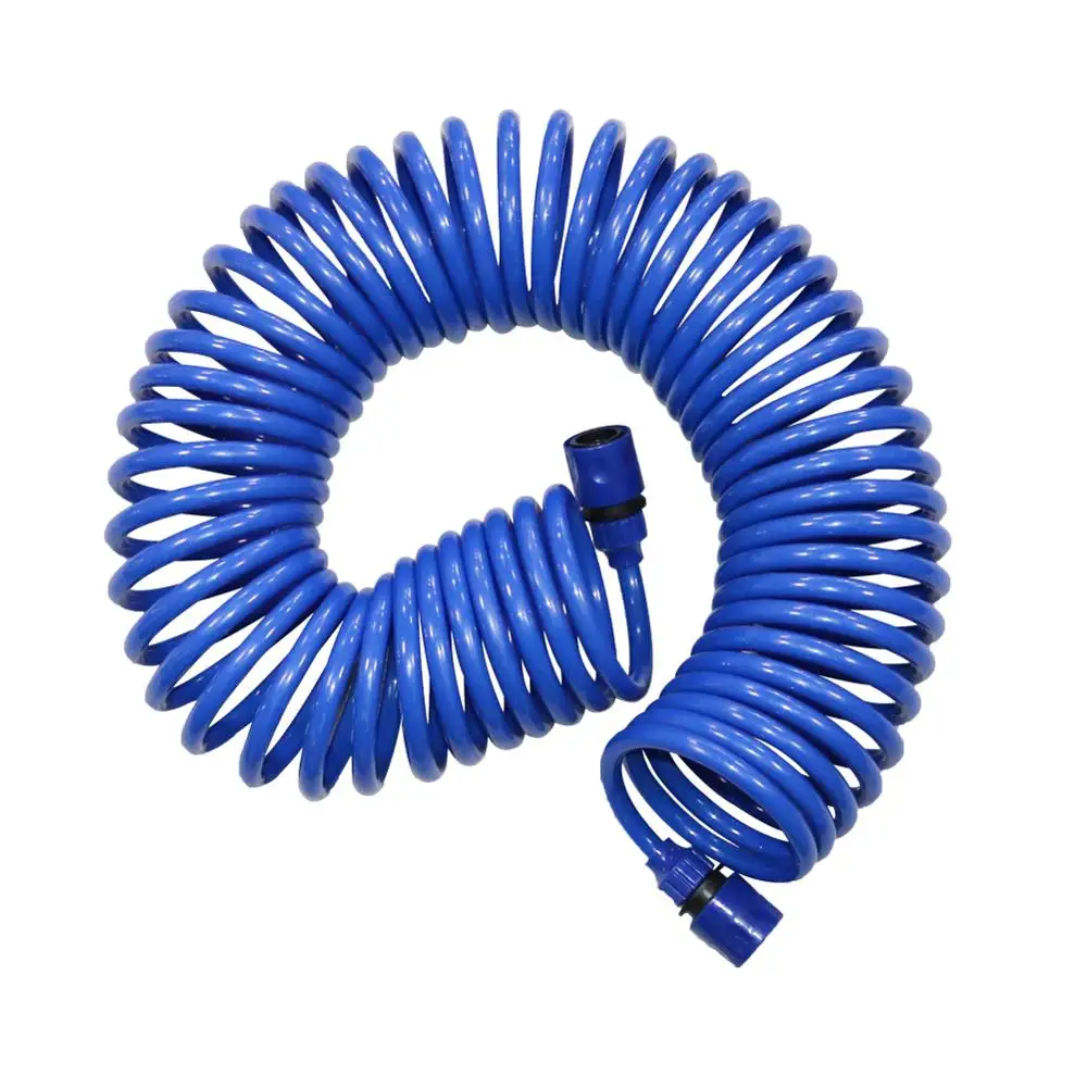 Retractable No Knot Telephone Line Style Garden Watering Irrigation Car Washing Hose With Quick Connector Spring Hose