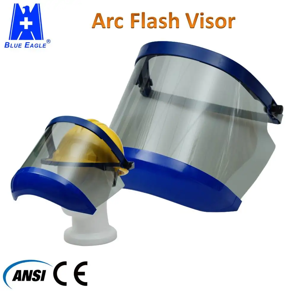 Blue Eagle Arc Flash Protection Safety Helmet Visor With Chin Guard