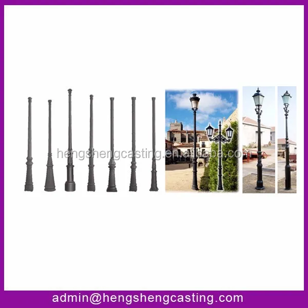 Street Lighting Pole Cast Iron Lamp Post Decorative Street Lamp Post