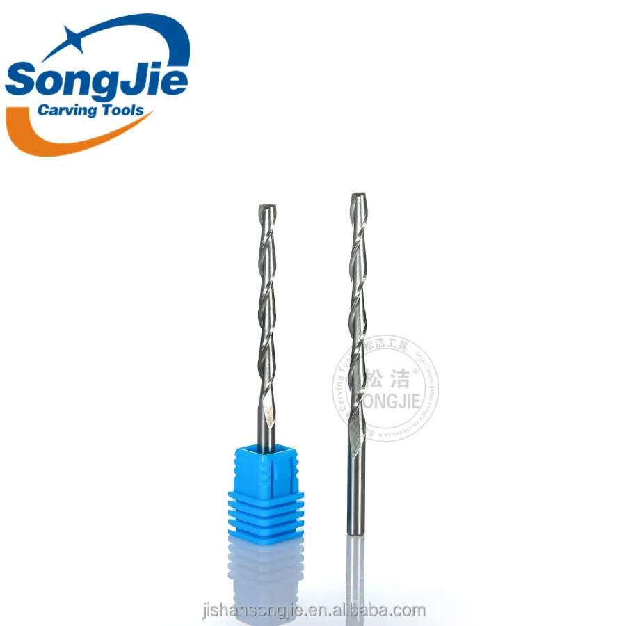 
Spiral cutter bits tungsten carbide cutting tools 2 flutes end mills for stainless steel 