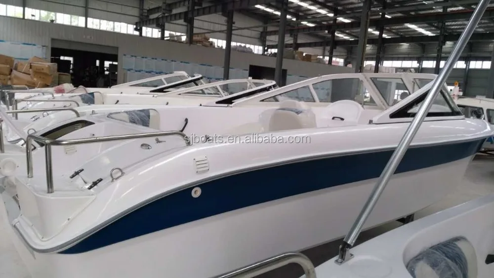 2018 New SANJ 18ft fiberglass high Speed outboard sport boat manufacturer