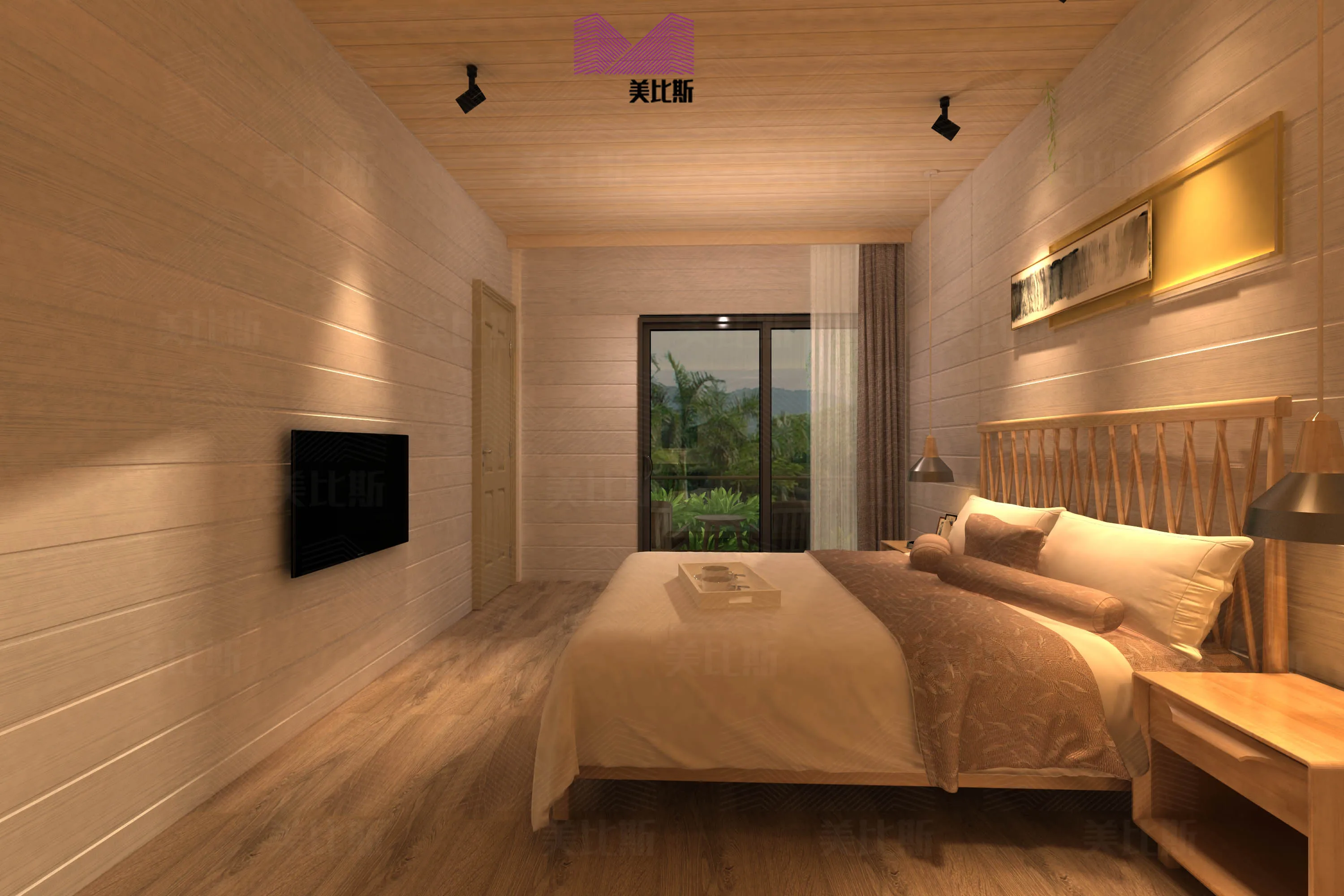 Prefab cottage Resort Log cabin 3 Bedroom Container Mobile Modern prefabricated house