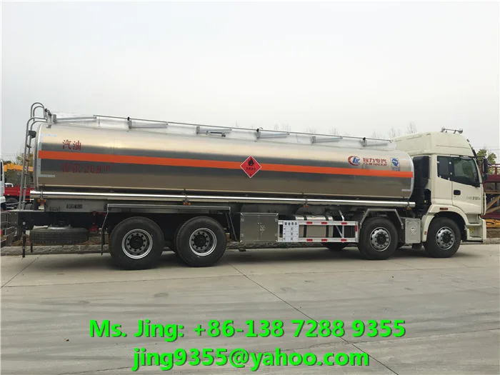 FOTON AUMAN 8x4 Heavy Fuel Oil Truck Tanker 30-35cbm Capacity in Peru