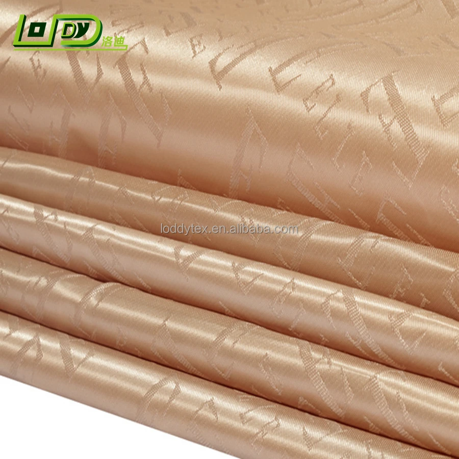 Jacquard lining brand logo / logo jacquard lining fabric