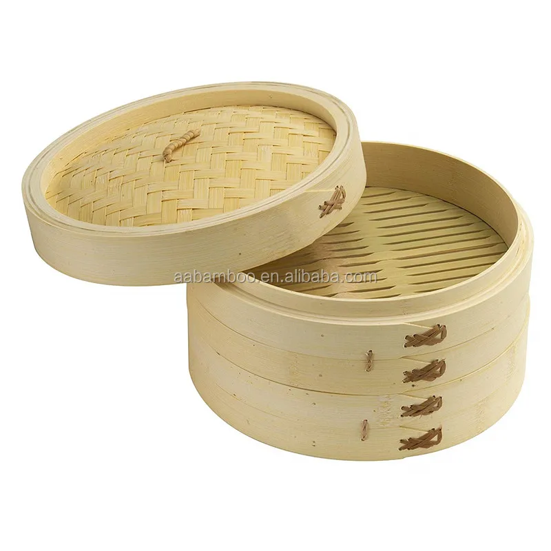 wholesale kitchen eco friendly wood bamboo steamer basket