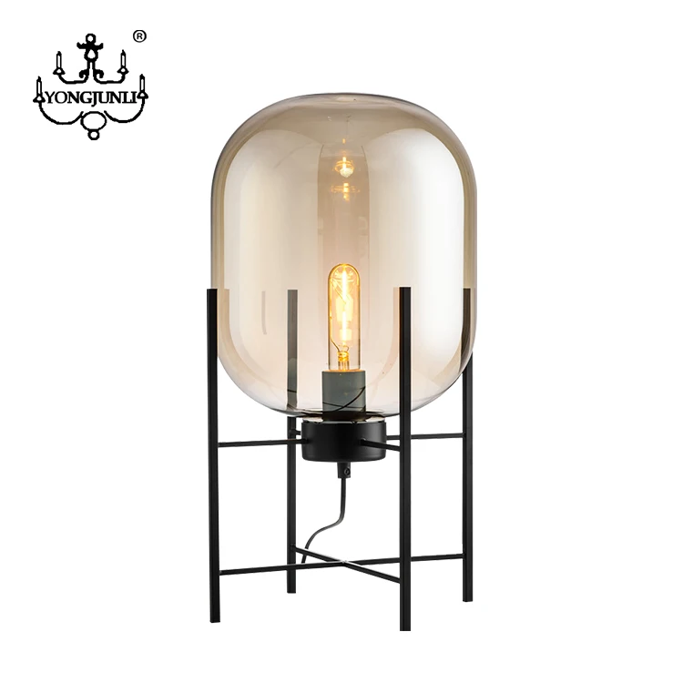 Cheap creative minimalist tportable luminaire simple round industrial bedside art deco table lamp