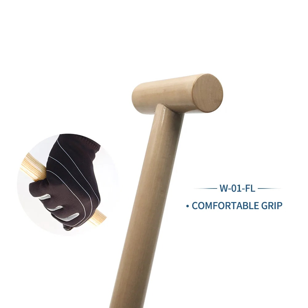 51 Inch Length High Durable Wooden Striated Blade Dragon Boat Paddle for Water Sport Racing