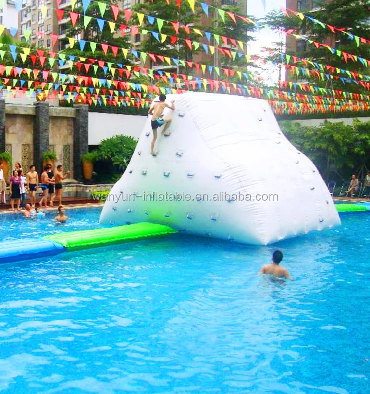 High quality inflatable iceberg water toy inflatable pool iceberg rock climbing floating
