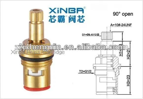 G1/2 Poland 20teeth spline brass faucet ceramic disc brass tap valve cartridge