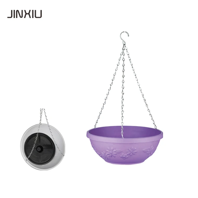 
round plastic wall pots plastic hanging basket pots 
