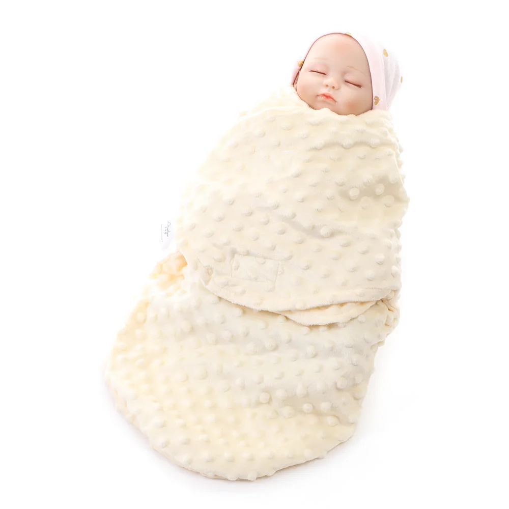 Wholesale Soft Organic Cotton Muslin Baby Swaddle Blanket Quality Winter Floral Plain Knitted Embossed