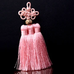 LONGJIE factory wholesales new design Chinese knot double colors three row tassel for bags and clothes accept customized