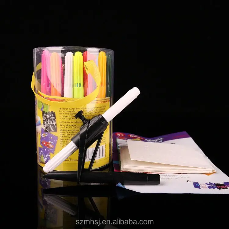 Washable and non-toxic 20 Original Magic Pens including 9 color pens, 9 changing pens, 2 magic pens with airbrush attachment
