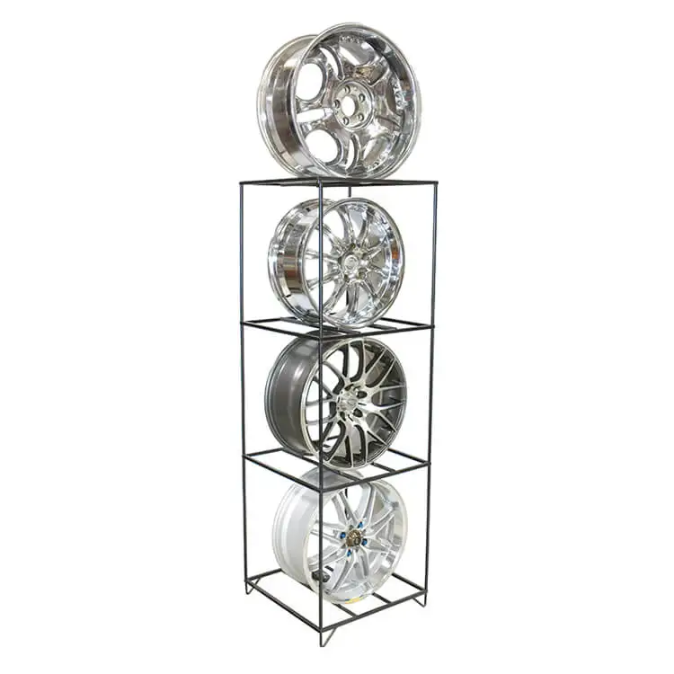 Car Rim Stand Wheel Storage Holder Showroom Exhibition Trade Show Wheel Display Rack