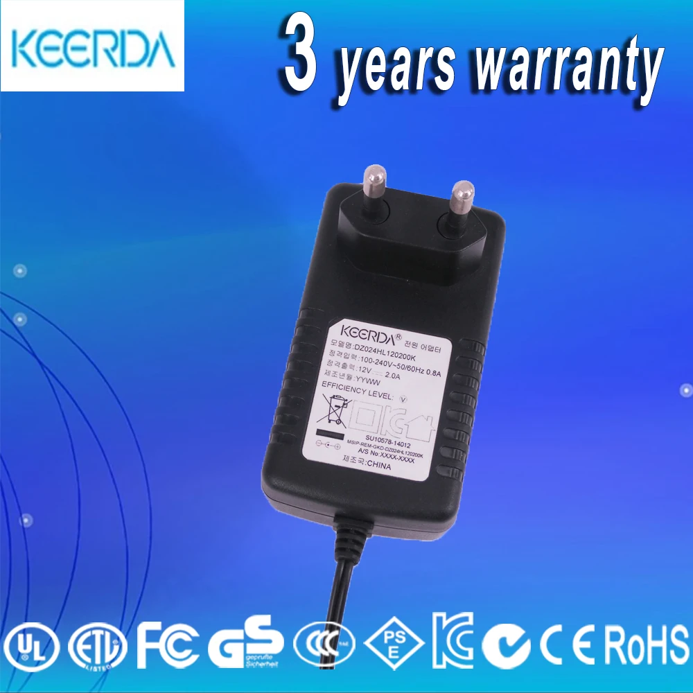 Высокое качество AC DC Адаптер 12 В 2А Сетевой Адаптер с CE FCC UL KC сертификаты