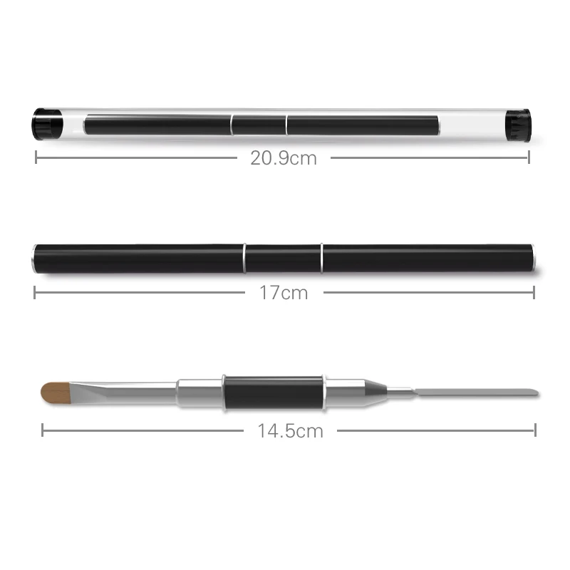 Новая акриловая щетка с двумя насадками для полигель-лака для ногтей