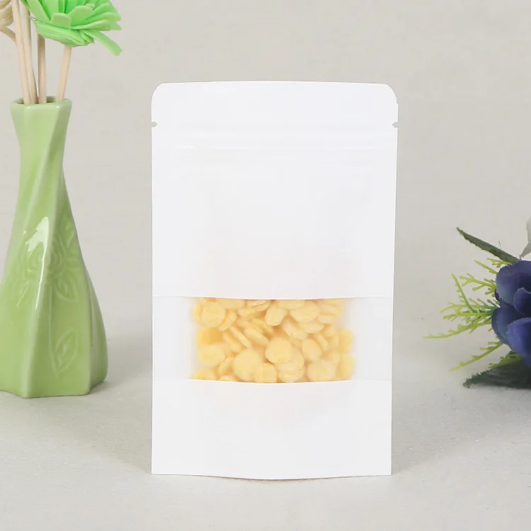 Китай поставщика белый встать мешочек с окном белый стоячий мешок