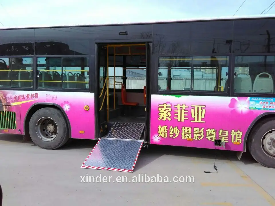 Handicap disabled Manual Wheelchair Ramp Slope for City Bus with CE certificate