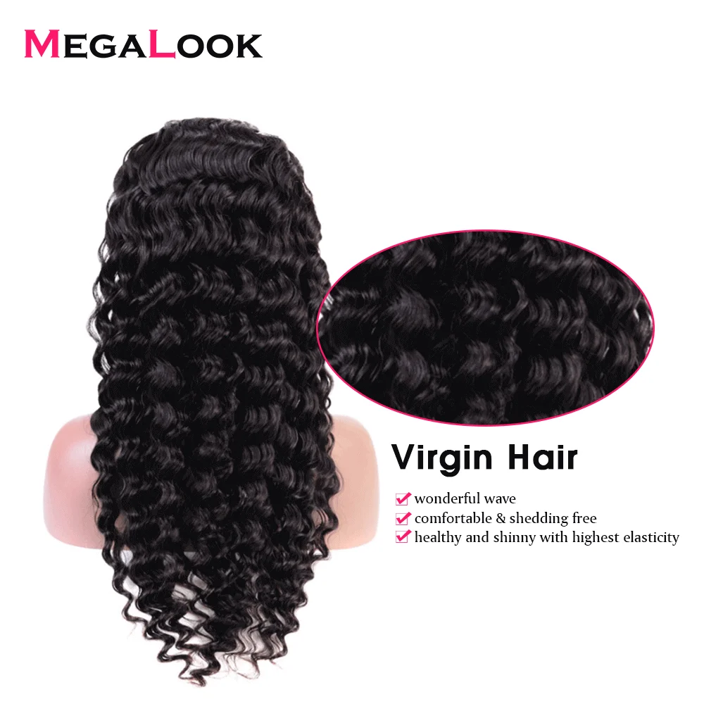 Deep Wave Humain Hair 4X4 Lace Front Lacefront Wigs in Dubai Malaysian Dropshipping 32 Inch Long Light Brown Swiss Lace 2 Years