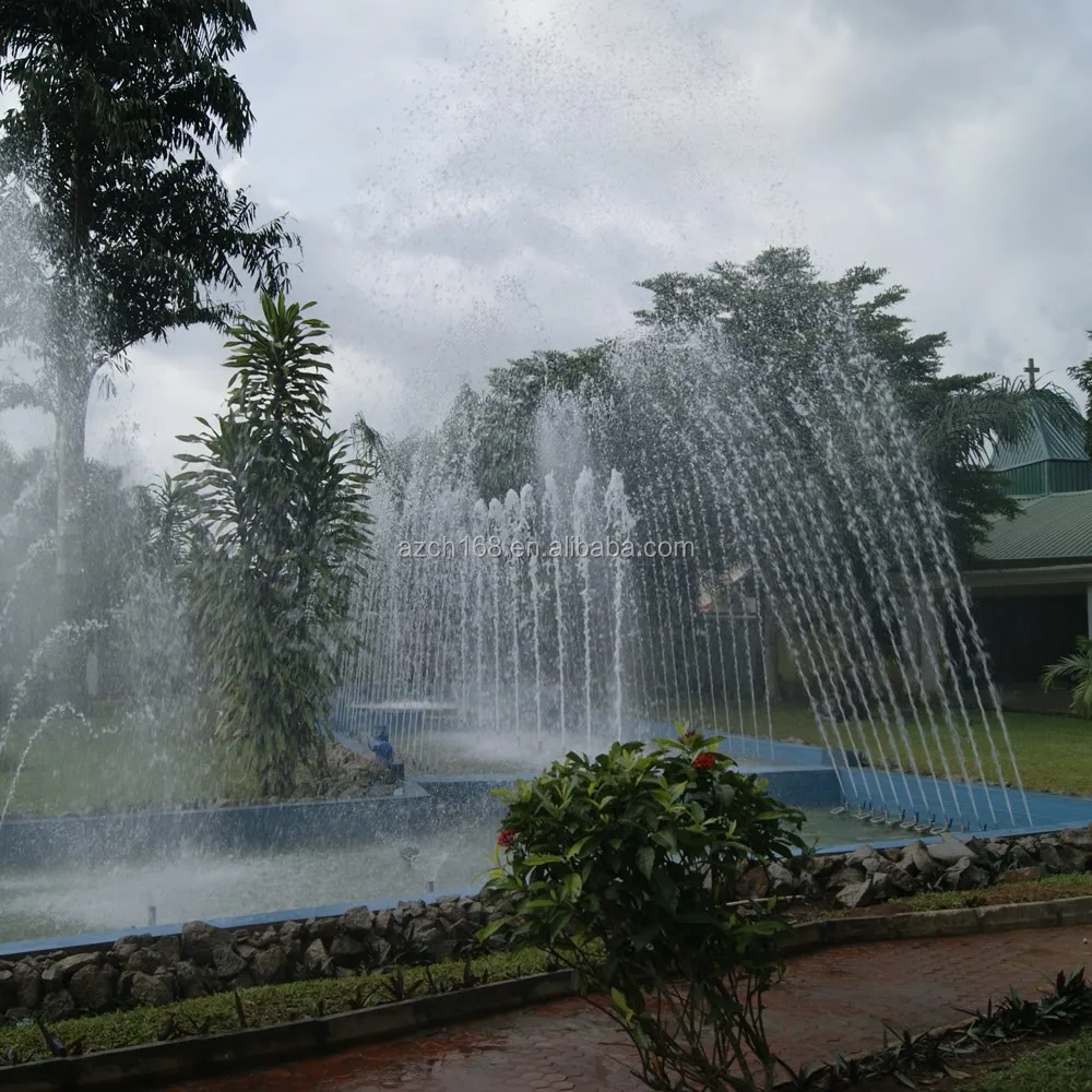 Outdoor water fountain with outdoor round and square music water fountain for hotel in Nigeria